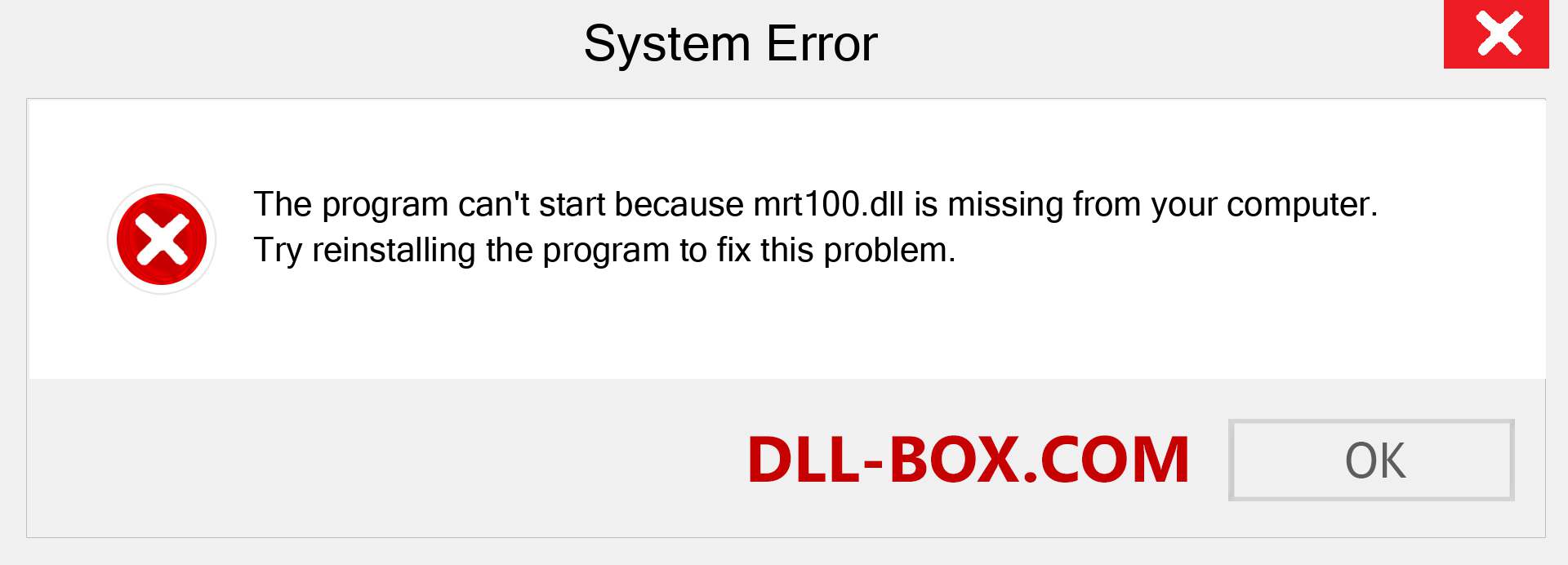  mrt100.dll file is missing?. Download for Windows 7, 8, 10 - Fix  mrt100 dll Missing Error on Windows, photos, images